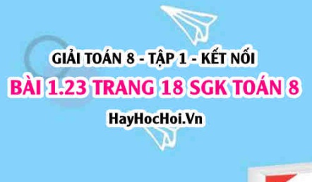 Giải bài 1.23 trang 18 Toán 8 Tập 1 SGK Kết nối tri thức